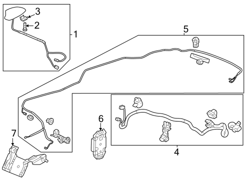 2023 Honda CR-V ANTENNA *B575P* Diagram for 8A150-3A0-H51ZH