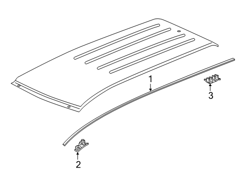 2024 Honda Odyssey Exterior Trim - Roof Diagram 1