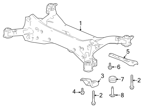 2024 Honda Accord SUB-FRAME ASSY-, RR Diagram for 50300-30A-A01