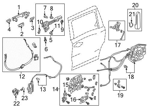 2024 Honda Odyssey HANDLE, R- *R580M* Diagram for 72645-THR-A91ZA