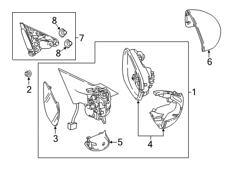 2022 Honda Accord Mirrors Diagram 3