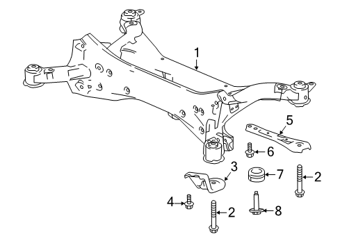 2022 Honda Accord Suspension Mounting - Rear Diagram