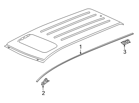 2024 Honda Odyssey Exterior Trim - Roof Diagram 2