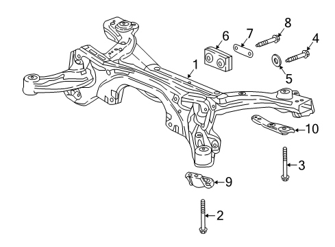 2022 Honda CR-V Hybrid Suspension Mounting - Rear Diagram 1