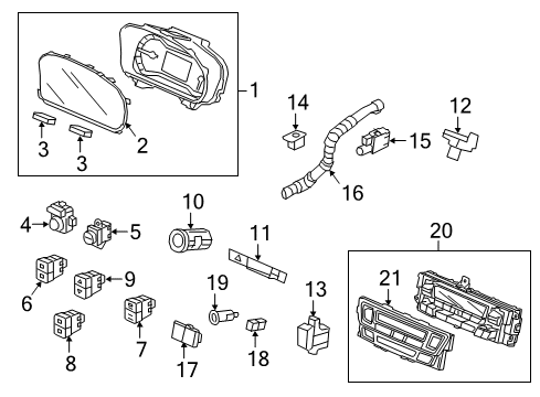 2023 Honda Ridgeline CONTL ASSY- *NH900L* Diagram for 79600-T6Z-A94ZA