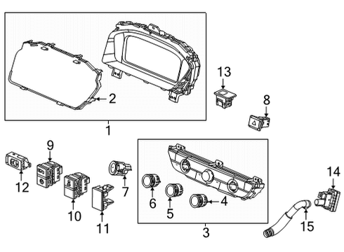 2023 Honda Civic METER, COMBINATION Diagram for 78100-T39-A01