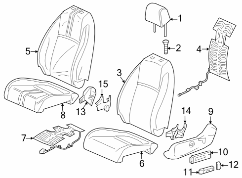 2022 Honda Civic PAD, L- FR Diagram for 81537-T20-A61