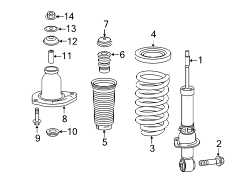 2022 Honda Pilot Shocks & Components - Rear Diagram 2