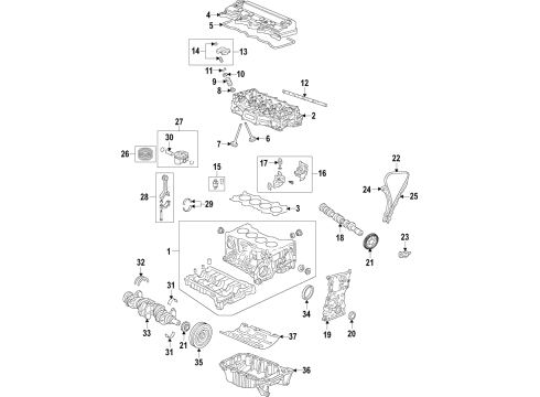 2022 Honda HR-V Engine Parts, Mounts, Cylinder Head & Valves, Camshaft & Timing, Oil Pan, Oil Pump, Crankshaft & Bearings, Pistons, Rings & Bearings, Variable Valve Timing Diagram 2