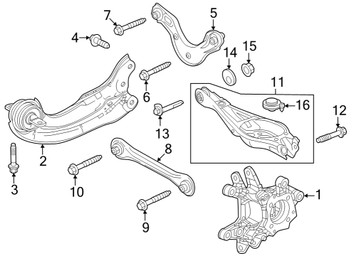 2023 Honda HR-V Rear Suspension Diagram 1