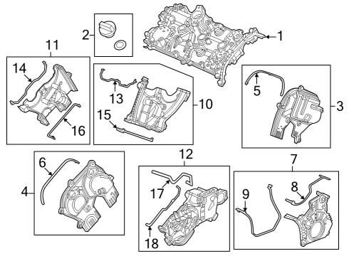 2024 Honda Pilot GASKET, FR- BLT BCK Diagram for 11862-6S9-A01