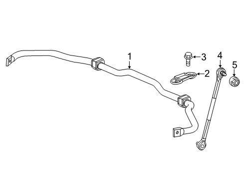 2022 Honda CR-V Hybrid Stabilizer Bar & Components - Front Diagram