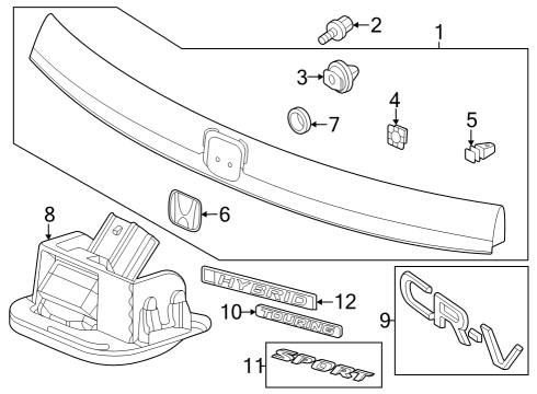 2023 Honda CR-V SENSOR ASSY- *NH696* Diagram for 39680-3T0-J01ZN