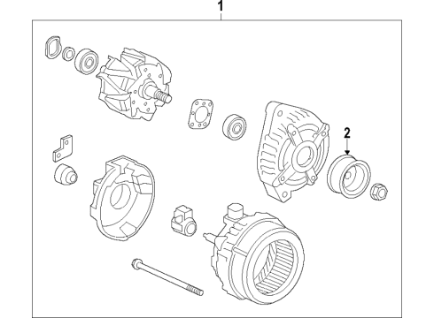 2022 Honda Pilot Alternator Diagram 1