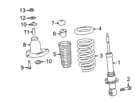 2023 Honda Ridgeline Struts & Components - Rear Diagram