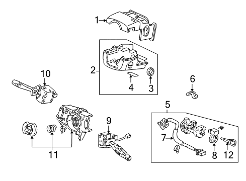 Cover Column *NH167L* Diagram for 77360-S3V-A01ZA