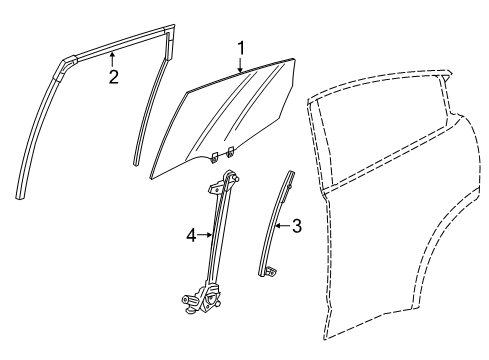 2022 Honda HR-V Rear Door Diagram 1