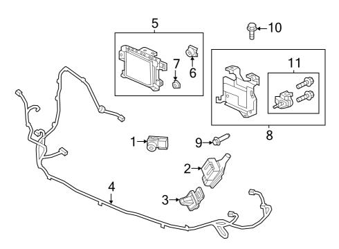 2023 Honda Passport Electrical Components - Front Bumper Diagram