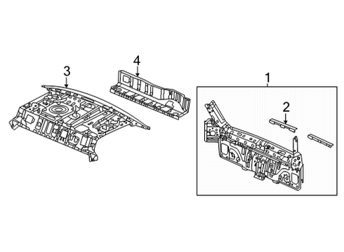 2022 Honda Civic PARCEL SHELF COMP Diagram for 66500-T20-305ZZ