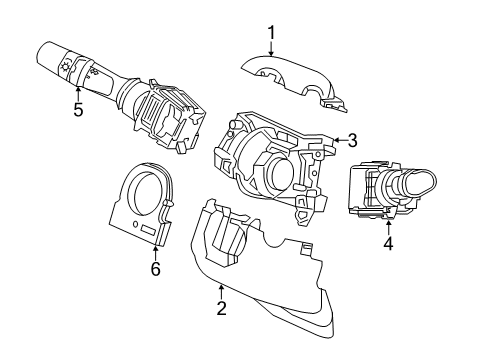 2023 Honda Passport Shroud, Switches & Levers Diagram