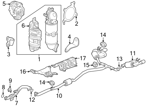 2023 Honda Civic Exhaust Components Diagram 2