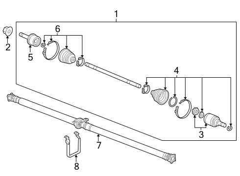 2023 Honda HR-V DRIVESHAFT ASSY-, R Diagram for 42310-3W1-A01