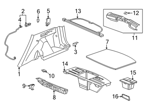 2022 Honda CR-V Hybrid Interior Trim - Rear Body Diagram 1