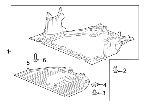 2023 Honda HR-V Splash Shields Diagram