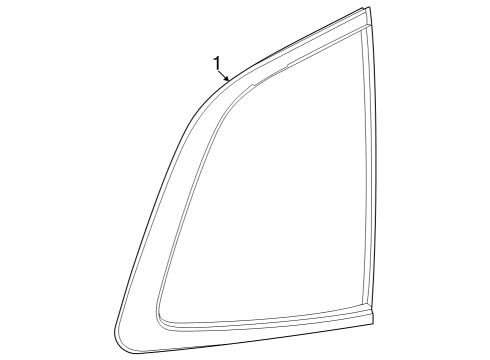 2023 Honda CR-V Hybrid Glass & Hardware - Quarter Panel Diagram