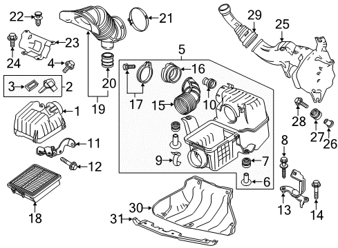 2012 Honda CR-Z CLIP Diagram for 91512-5K7-003