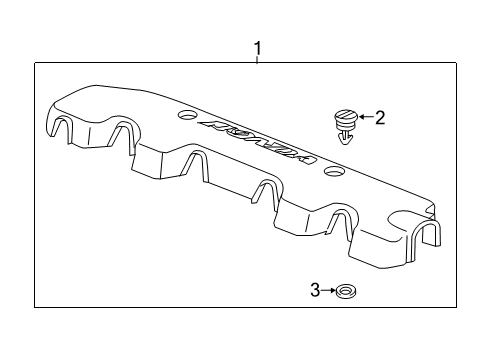 2022 Honda HR-V Engine Appearance Cover Diagram