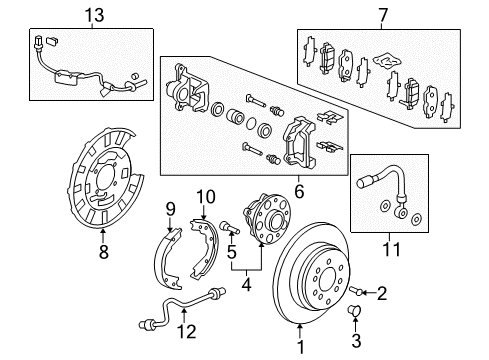 2022 Honda Pilot Brake Components Diagram 2