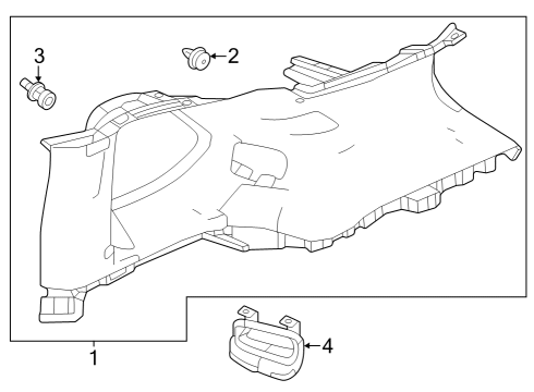 2023 Honda HR-V Interior Trim - Quarter Panels Diagram