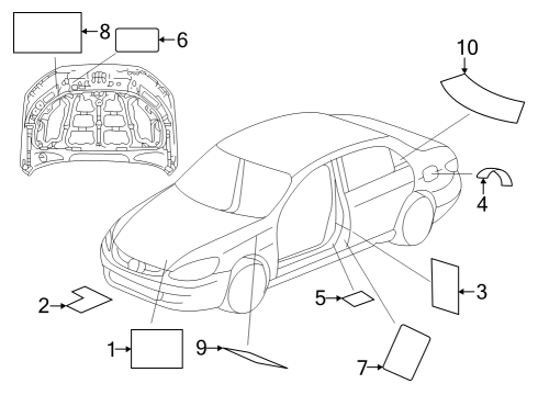 2023 Honda Accord LABEL, TPMS Diagram for 42769-T20-000