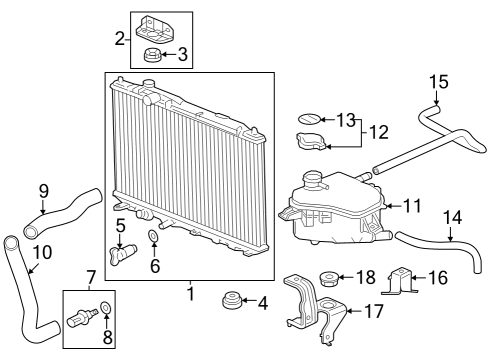 2023 Honda Civic W-RADIATOR Diagram for 19010-66V-A01