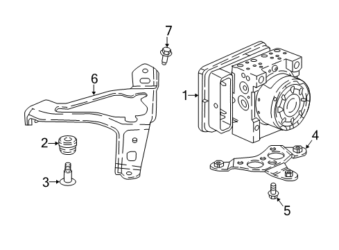 2023 Honda Odyssey ABS Components Diagram