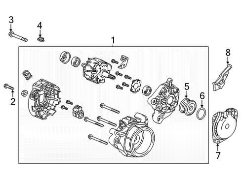 2023 Honda Civic AC GENERATOR ASSY Diagram for 31100-5PA-A02