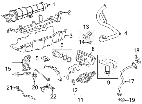 2022 Honda HR-V Emission Components Diagram 1