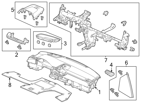 2024 Honda Accord PANEL COMP *NH900L* Diagram for 77100-30A-A00ZB