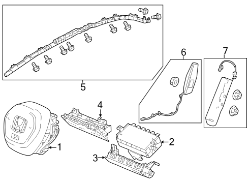 2023 Honda Accord SET SIDE MODULE L Diagram for 78055-30A-A80