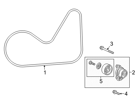 2023 Honda Odyssey Belts & Pulleys Diagram