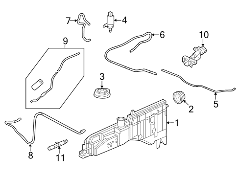 2023 Honda Pilot MOTOR, WASHER Diagram for 76806-T90-A11