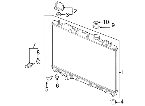 2023 Honda HR-V BRACKET (UPPER) Diagram for 74171-3W0-A00