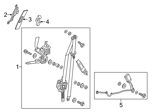 2022 Honda HR-V Front Seat Belts Diagram