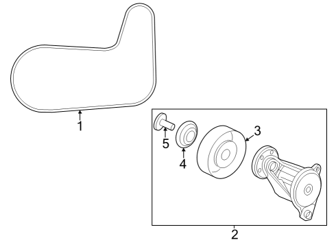 2023 Honda Pilot Belts & Pulleys Diagram