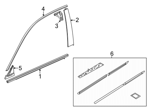 2022 Honda Civic MOLDING *B637P* Diagram for 08P05-T20-1U0