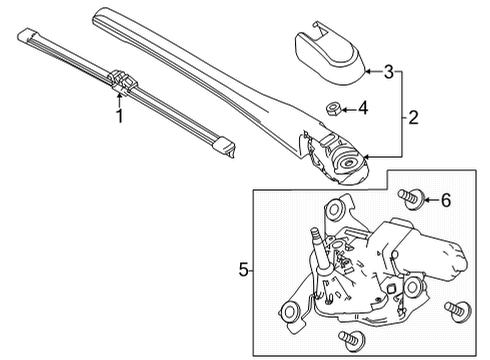 2023 Honda Civic MOTOR, RR- WSW Diagram for 76700-T43-003