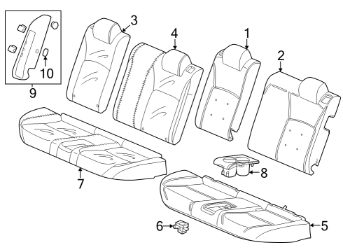 2023 Honda Civic PAD, RR Diagram for 82137-T60-A01