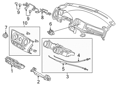 2022 Honda HR-V Cluster & Switches, Instrument Panel Diagram 4