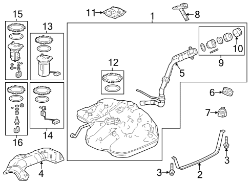 2023 Honda Accord SET Diagram for 17045-30A-A00